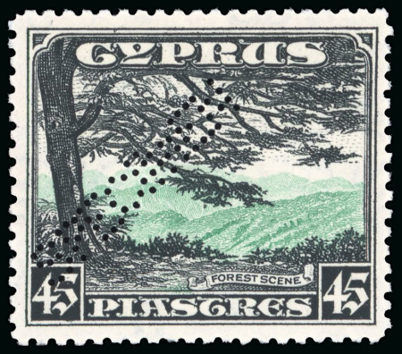 Stamp of Cyprus » King George V Issues 1934 (Dec 1) Pictorials set of 11 with SPECIMEN perfins, mint n.h.