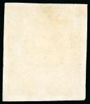 Stamp of British Guiana 1853-55 4c pale blue imperf. with very good to large margins, with light and clear strike of the Demerara cds