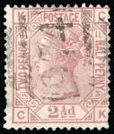 Stamp of Cyprus » British Post Offices 1878-80 2 1/2d rosy-mauve pl. 11, cancelled by the "974" Kyrenia,