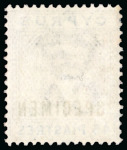 Stamp of Cyprus » King Edward VII Issues 1902-04 45pi dull purple and ultramarine, overprinted Specimen, mint n.h.,