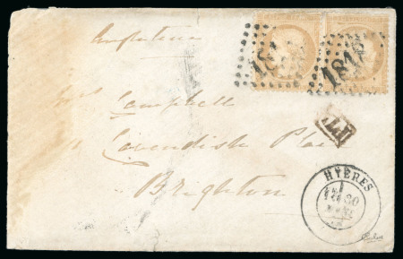 Stamp of France » Emission Cérès 1871-72 1872, Lettre pour Brighton affranchissement Cérès