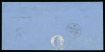 Stamp of Grenada 1877-83 Two covers mounted to an album page 1877 (July 9) large part entire and 1884 (Feb 27) cover to London