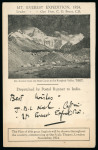 Stamp of Tibet 1924 (July 9) Mount Everest Expedition photo postcard to Forestville, Australia, from Yatung Siliguri base in Tibet,