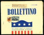 Stamp of Italy » Foreign Occupations of Italian Territories or Under Italian Sovereignty » Allied Military Government - Trieste 1949, giornale e fascetta per giornali per città con francobolli soprastampati