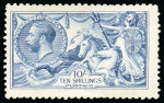 Stamp of Great Britain » King George V » 1913-19 Seahorse Issues 1915 10s bright (Cambridge) blue, seahorse, De La Rue printing, mint n.h., RPSL cert