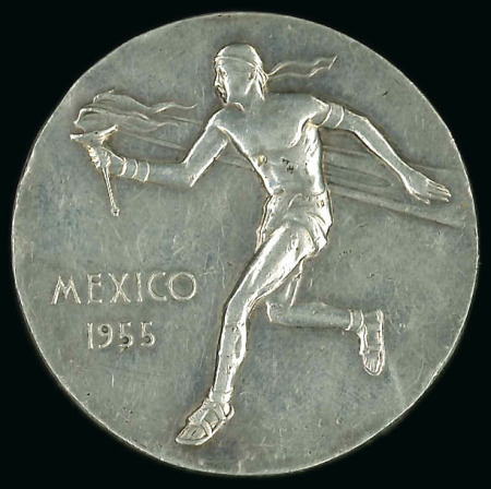 Stamp of Olympics » Non-Olympic and Anti-Olympic Championships 1955 2nd Pan American Games in Mexico, second place winner silver medal