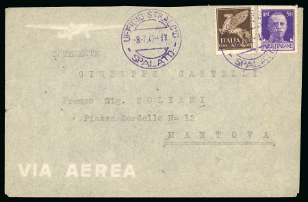 Stamp of Italy » Italian Occupations WWII » Dalmazia (Dalmatia) 1942 Cover with  "Ufficio Stralcio/Spalato" cds in violet