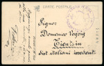 Stamp of Italy » Missions, Post Offices and Postal History Abroad » China » 1918-20 The Italian "Irredentisti" and the C.S.I.E.O. in China 1918 Postcard with "Distaccamento Ra. Marina in China/Comando" circle and Chinese franking