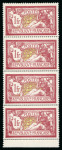 Stamp of France » Émissions à partir de 1900 1900, Bande de 4 timbres Y&T n°121 Merson 1 franc