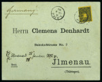 Stamp of Kenya, Uganda and Tanganyika » British East Africa 1892 (Jan 4) Envelope from Lamu to Germany (Denhardt correspondence), with 1890-95 2 1/2a