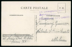 Stamp of Italy » Italian Occupations WWII » France 1940 Two French military postcards sent by Italians in Paris with rare exemption tax postmark