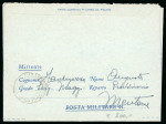 Stamp of Italy » Italian Occupations WWII » France 1943 (April 29) Italian folded military letter sent registered at reduced rate
