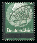 Stamp of Germany » German Empire 1934 5pf green, used, with strongly shifted perforations, scarce variety