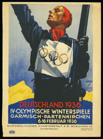 Stamp of Olympics » 1936 Garmisch-Partenkirchen 1936 Garmisch-Partenkirchen A4-size official poster