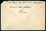 Stamp of Italy » Italian Occupations WWII » Continental Greece 1926 (May 10) Cover from Preveza to Alessandria (Italy) with rare four-line tax handstamp