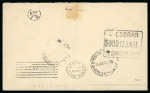 Stamp of Falkland Islands 1933 (June 1) Registered cover sent to Buenos Aires, Argentina, franked with centenary 1s black and olive green, 