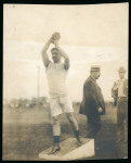 Stamp of Olympics » 1904 St. Louis Press photo of Nicolaos Georgantas of Greece, 125x155mm, who came third place in the discus in 1904