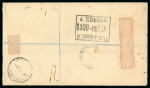 Stamp of Falkland Islands 1933 Registered cover sent to Buenos Aires, with centenary 4 1/2d franking taxed on arrival in Argentina 