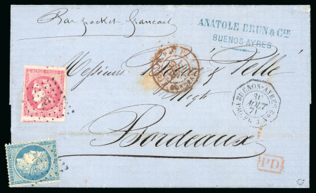 Stamp of France » Emission de Bordeaux 1870 1871, Lettre pour Bordeaux affranchissement Type Siège