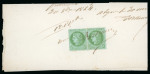 Stamp of France » Emission Cérès 1871-72 1872, Papier de notaire à Alger avec apposition à