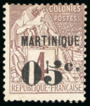 Stamp of Colonies françaises » Martinique 1888-91, Y&T n°9 *, TB et rare, cote 1'900€, signé