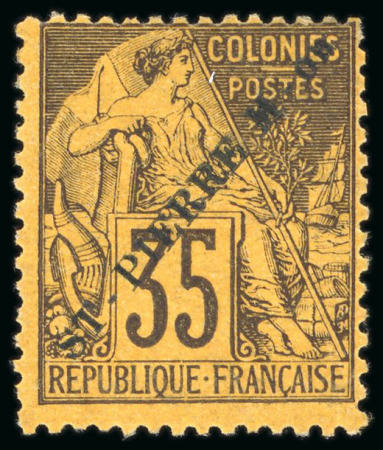 Stamp of Colonies françaises » St. Pierre et Miquelon 1891, Série Tillard 1891-1 à 18 / Y&T n°18 à 30,
