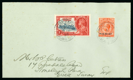 Stamp of Falkland Islands » Collections 1914-68 Selection of six covers originating from Fox Bay, including 1914 registered and war stamp cover