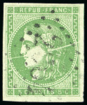 Stamp of France » Emission de Bordeaux 1870 1870, Variété de trait oblique prononcé traversant