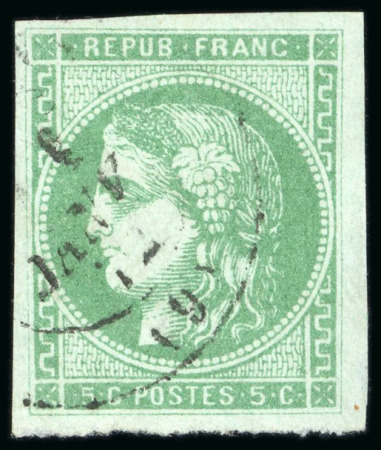 Stamp of France » Emission de Bordeaux 1870 1870, Y&T n°42Bb Émission de Bordeaux 5 centimes