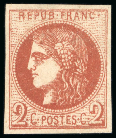 Stamp of France » Emission de Bordeaux 1870 1870, Émission de Bordeaux Y&T n°40Bf 2 centimes