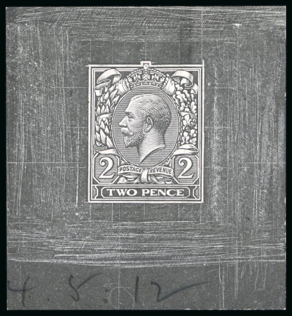 Stamp of Great Britain » King George V » 1912-24 Profile Head Issues 1912 2d. uncleared die proof printed in black on thin