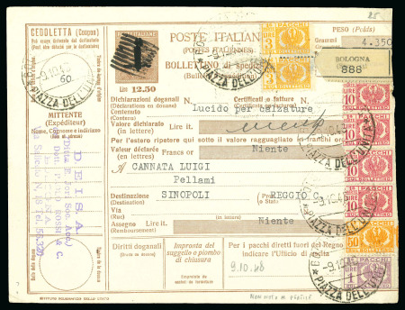 Stamp of Italy » Repubblica 1947-48, insieme composto da 17 bollettini pacchi di Regno o RSI con soprastampe locali 