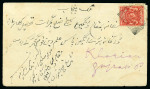 Stamp of Kenya, Uganda and Tanganyika » British East Africa Kiu: 1901 (Jan 12) Envelope from a worker on the Uganda Railway with 1896-1901 1a tied by Kiu squared circle ds