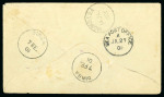 Stamp of Kenya, Uganda and Tanganyika » British East Africa Makindu: 1900 (Oct 17) Envelope to Germany with 1896-1901 1/2a & 2a tied by "MAKINDU / E.A. PROTECTORATE" hatched circle ds