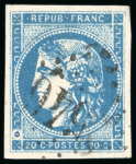 Stamp of France » Emission de Bordeaux 1870 1870, Lot de 7 exemplaires oblitérés Émission de