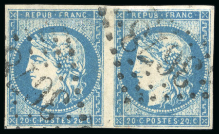 Stamp of France » Emission de Bordeaux 1870 1870, Émission de Bordeaux 20 centimes bleu Y&T n°44