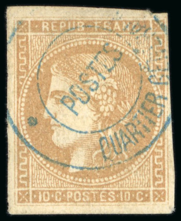 Stamp of France » Guerre de 1870-1871 1870,  Émission de Bordeaux 10 centimes bistre Y&T