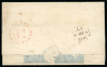 Stamp of Great Britain » 1840 Mulreadys & Caricatures 1846 (6 Mar.) 2d Mulready lettersheet from London to Lyndhurst, neatly cancelled by a fine strike of the London "2" numeral