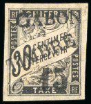 Stamp of Colonies françaises » Gabon 1889, Y&T n°12 *, cote 6'500€, certificat Behr,