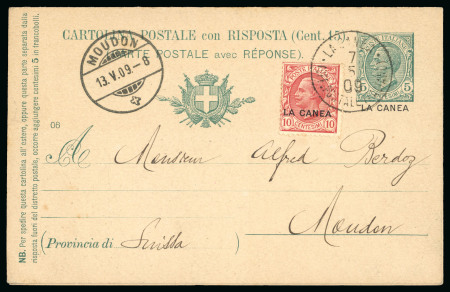 Stamp of Italy » Missions, Post Offices and Postal History Abroad » Crete 1906-10 Ten overprinted stationery postcards 
