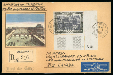 Stamp of France » Collections 1927-1960, Triple collection en 4 cartons tenue de