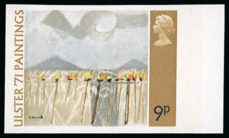 Stamp of Great Britain » Queen Elizabeth II 1971 "Ulster 71" Paintings set of three imperf. imprimaturs