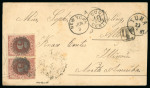 Stamp of United States 1887 (May 23) Cover sent from Tuna, near Uppsala to Altona,  postage dues x2 5c USA
