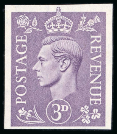 Stamp of Great Britain » King George VI 1941-41 1/2d to 3d Definitives (pale colours) set of six imperforate imprimaturs, mint n.h.
