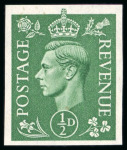 Stamp of Great Britain » King George VI 1941-41 1/2d to 3d Definitives (pale colours) set of six imperforate imprimaturs, mint n.h.