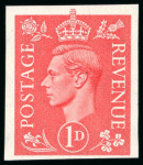 Stamp of Great Britain » King George VI 1941-41 1/2d to 3d Definitives (pale colours) set of six imperforate imprimaturs, mint n.h.