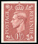 Stamp of Great Britain » King George VI 1941-41 1/2d to 3d Definitives (pale colours) set of six imperforate imprimaturs, mint n.h.