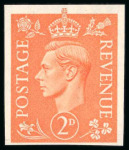 Stamp of Great Britain » King George VI 1941-41 1/2d to 3d Definitives (pale colours) set of six imperforate imprimaturs, mint n.h.
