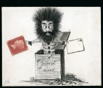 Stamp of Great Britain » Hand Illustrated and Printed Envelopes 1880ca. Two illustrated covers both unused with 1d reds fixed