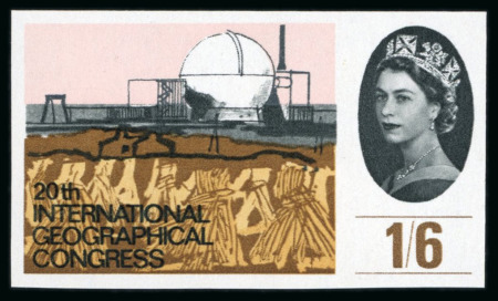 Stamp of Great Britain » Queen Elizabeth II 1964 20th International Geographical conference set of four imperforate imprimaturs
